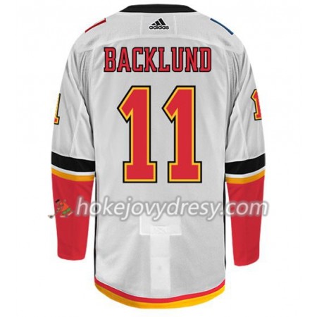 Pánské Hokejový Dres Calgary Flames MIKAEL BACKLUND 11 Adidas Bílá Authentic